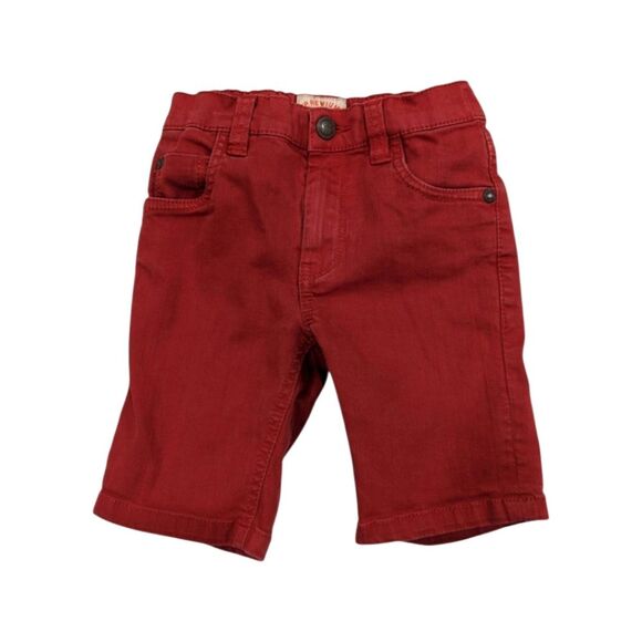 Next Red Chino Denim Shorts Preppy Spring Summer Boys Size 5 5T 110 - Picture 1 of 4